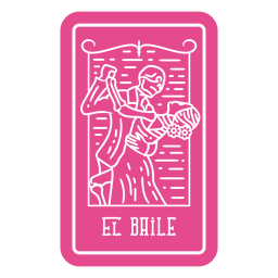 Día de los muertos El Baile skeleton cut out lottery card PNG Design