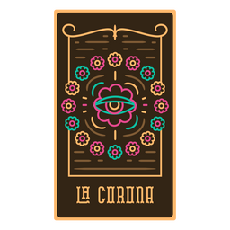 Cartão de loteria Dia de los muertos La Corona Desenho PNG