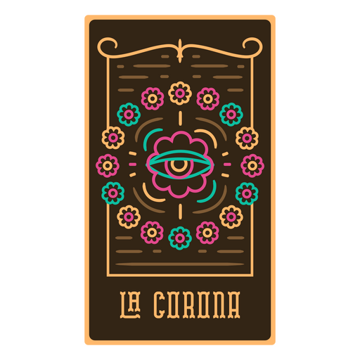 Dia de los muertos La Corona lottery card PNG Design
