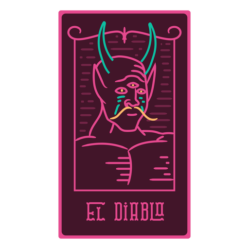 Dia de los muertos El Diablo lottery card PNG Design