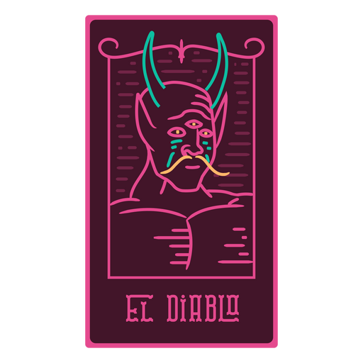 Tarjeta de lotería dia de los muertos el diablo Diseño PNG