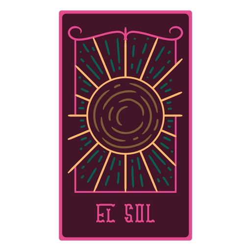 Día de los muertos El Sol Lotteriekarte PNG-Design