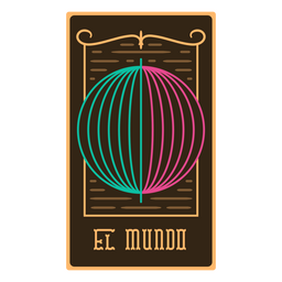 Tarjeta de lotería Día de los Muertos El Mundo Diseño PNG