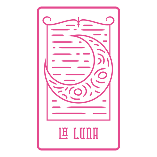 D?a de los muertos La Luna line art lottery card PNG Design