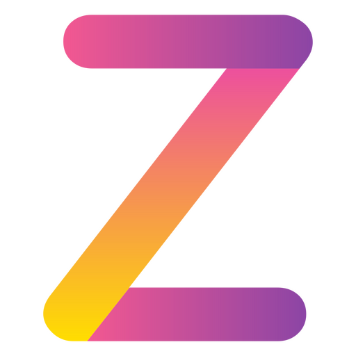 Gradient letter Z alphabet