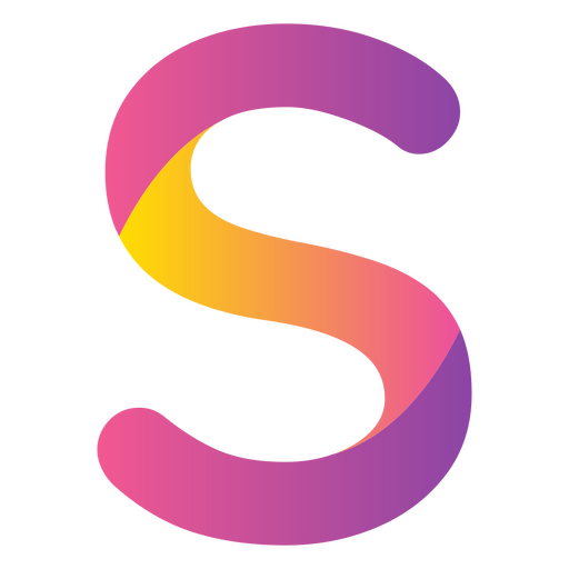 Buchstabe S-Alphabet mit Farbverlauf PNG-Design