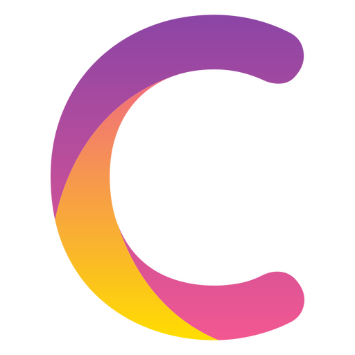 Buchstabe C mit Farbverlauf PNG-Design