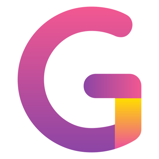 Gradient Buchstabe G Alphabet PNG-Design