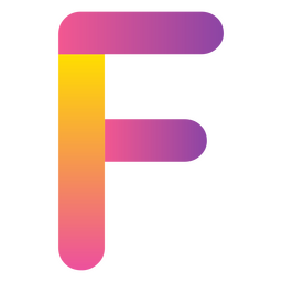 Gradient Buchstabe F Alphabet PNG-Design