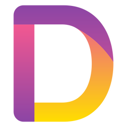 Buchstabe D Alphabet mit Farbverlauf PNG-Design Transparent PNG