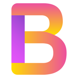 Buchstabe B Mit Farbverlauf PNG- Und SVG-Design Für T-Shirts