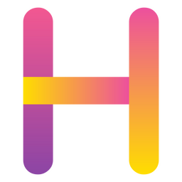 Alfabeto de letra H gradiente Desenho PNG