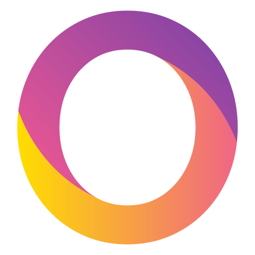Buchstabe O Alphabet mit Farbverlauf PNG-Design