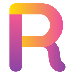 Alfabeto de letra R degradado Diseño PNG