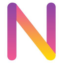 Buchstabe N Alphabet mit Farbverlauf PNG-Design