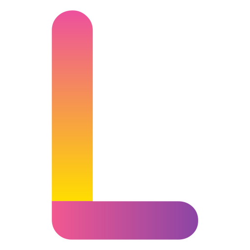 Buchstabe L mit Farbverlauf PNG-Design