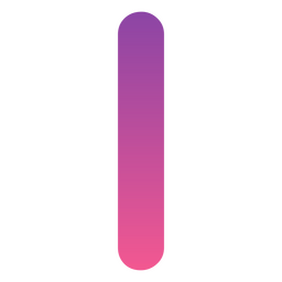 Gradiente letra I alfabeto Desenho PNG
