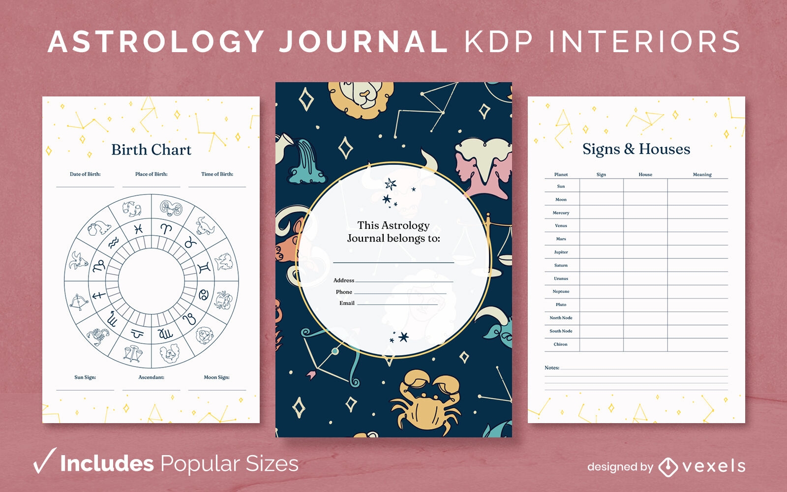 Astrologie-Journal-Designvorlage KDP