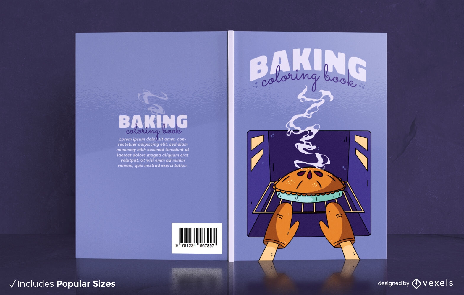 Design de capa de livro de culinária de torta