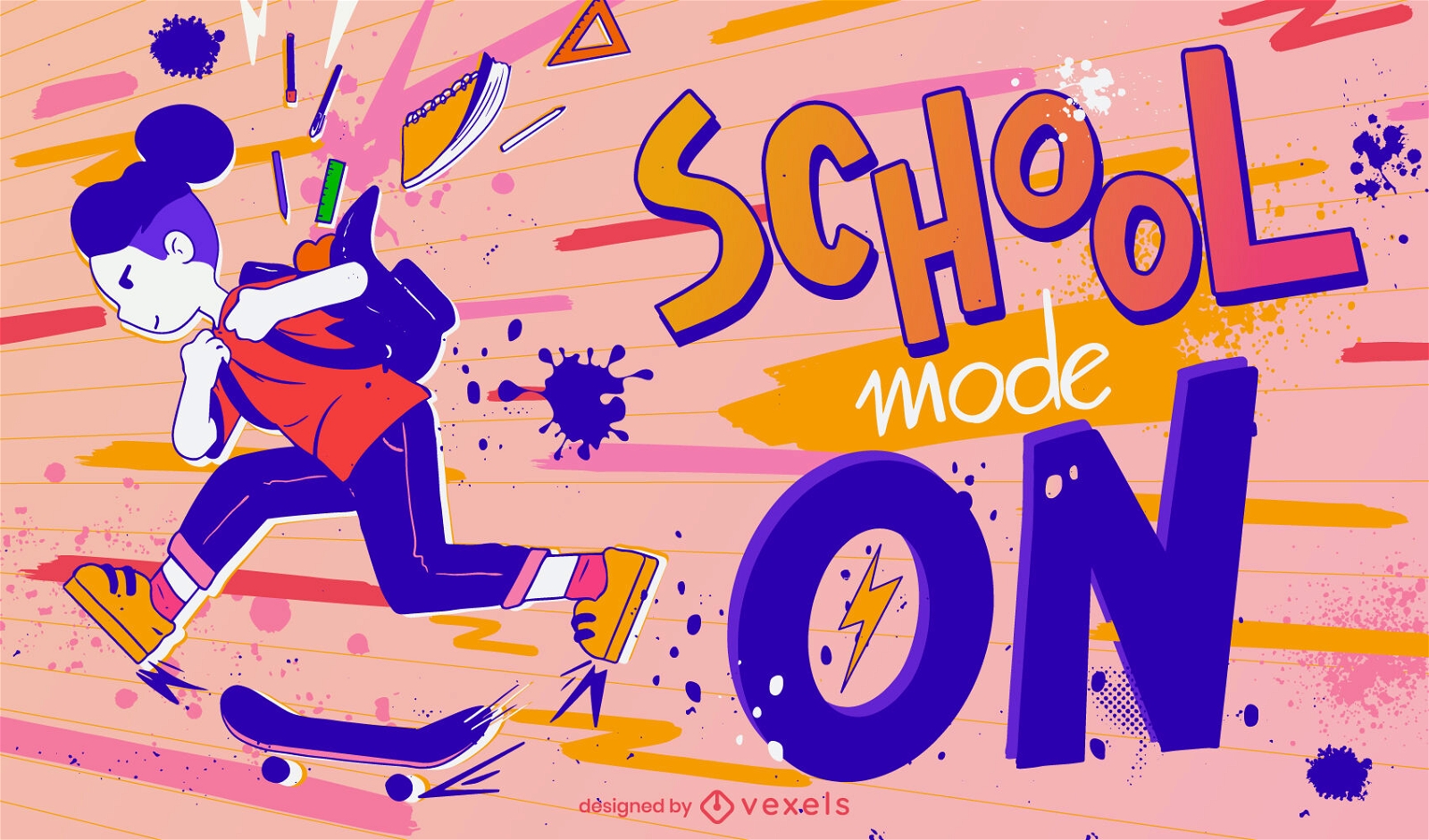 School mode on illustration