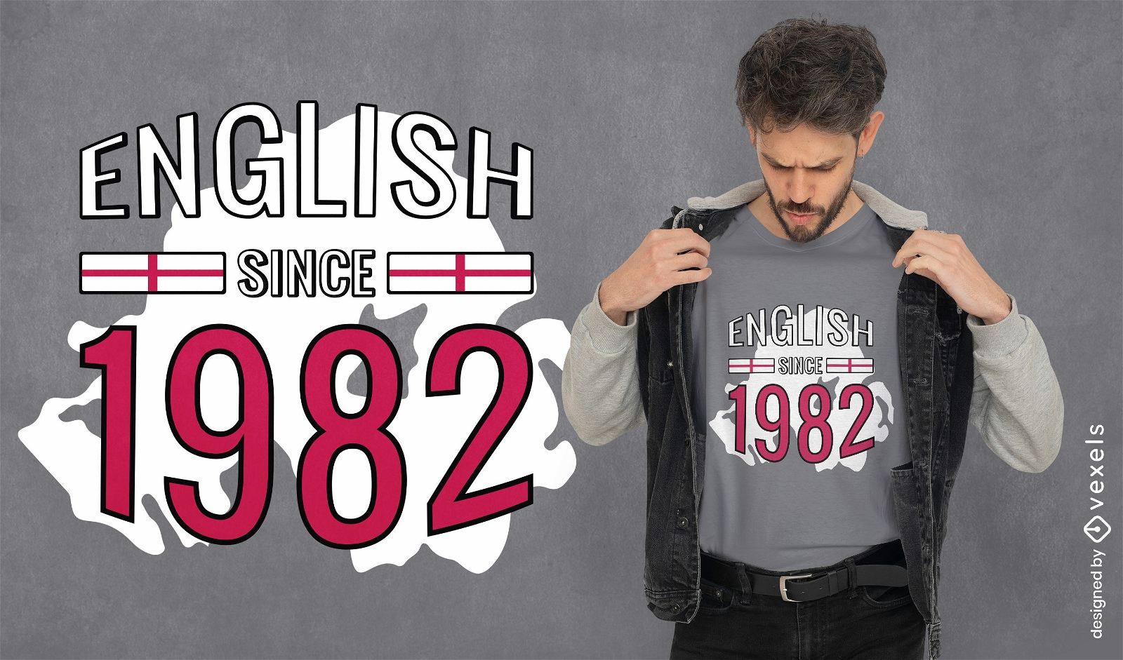 English since 1982 quote t-shirt design