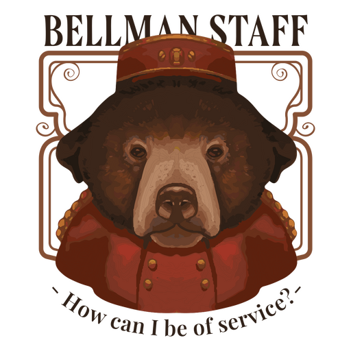 Das Bellman-Personal trägt ein Zitat-Abzeichen PNG-Design