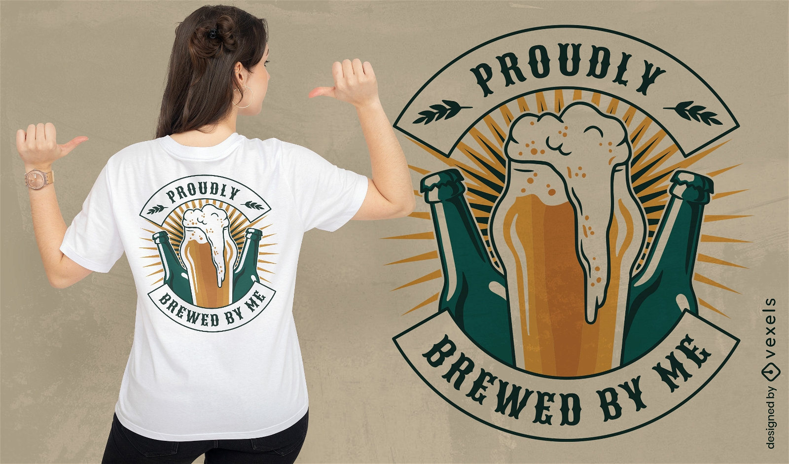 Brewed by me beer t-shirt design