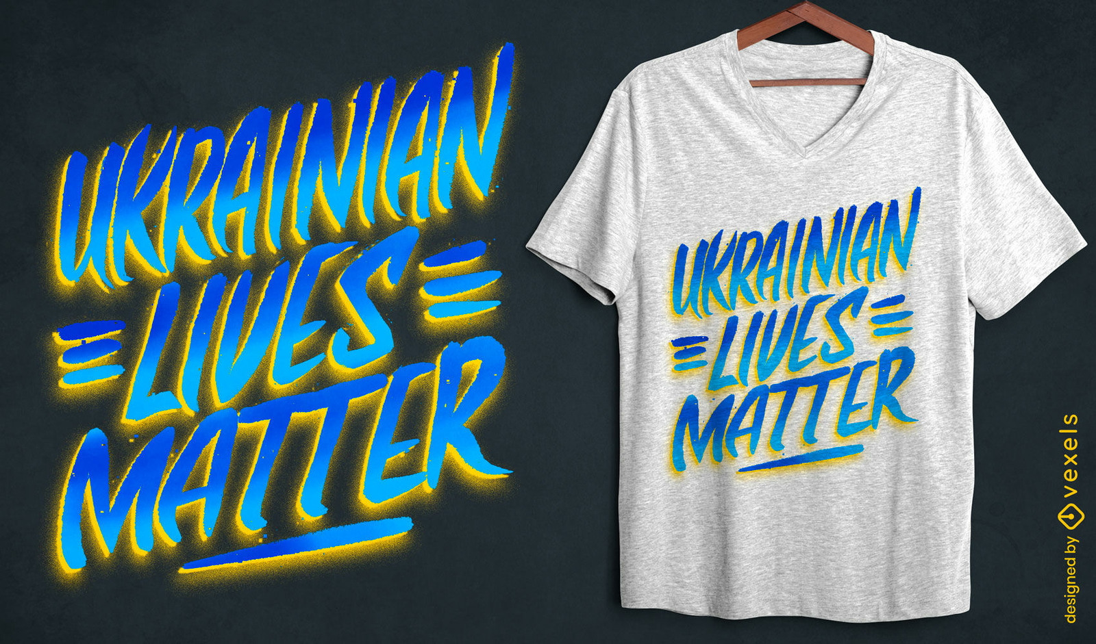 Ukrainische Leben zählen T-Shirt-Design