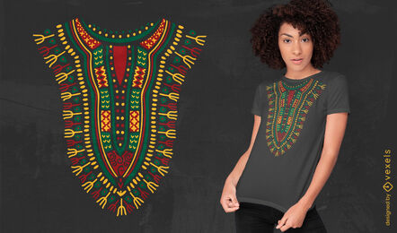 Diseño de camiseta de diseño de ropa africana dashiki
