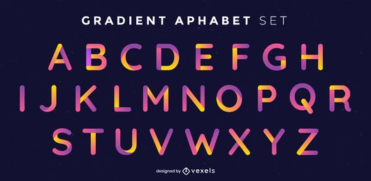 Gradient alphabet set