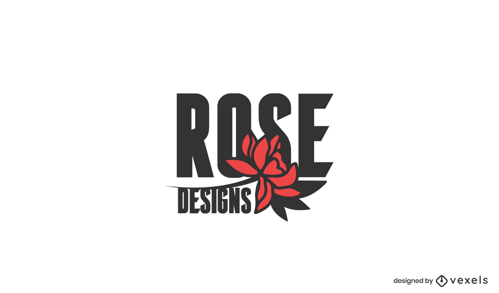 Design de logotipo de design de rosas