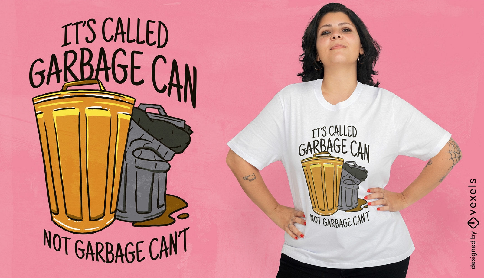 Garbage can quote t-shirt design