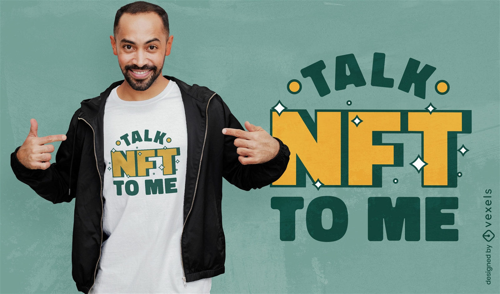 Talk NFT to me quote t-shirt design