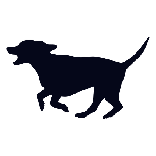 Silhouette of a dog barking PNG Design