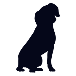 Silhouette Of A Dog With Head Tilted PNG & SVG Design For T-Shirts