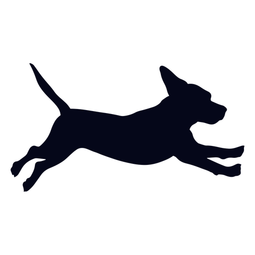 Silhouette of a dog running PNG Design