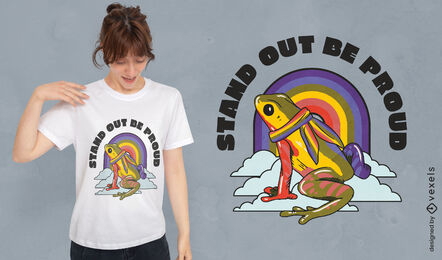 Be proud frog t-shirt design