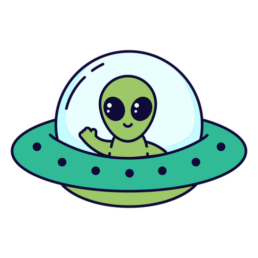 Baixe Personagem de Desenho Animado em Nave Espacial Alienígena