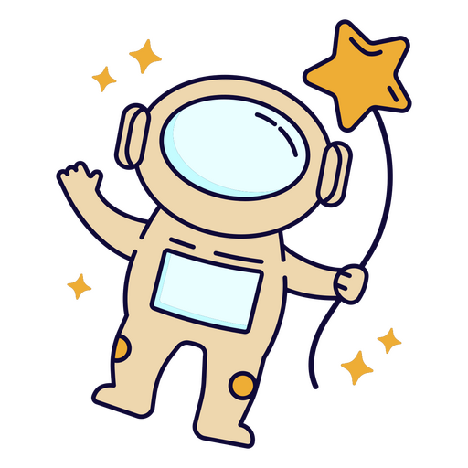 Diseño Png Y Svg De Personaje De Kawaii De Dibujos Animados De Astronauta Espacial Para Camisetas 5700