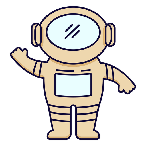 Personaje kawaii astronauta espacial Diseño PNG