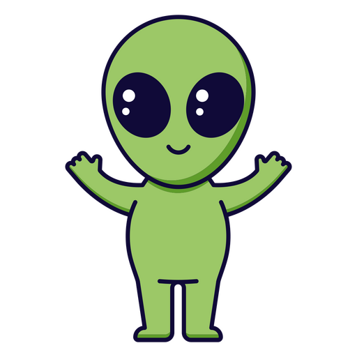 Personagem de desenho animado alien?gena kawaii espacial Desenho PNG