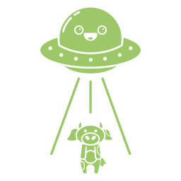 Spaceship alien cut out cartoon character PNG Design Transparent PNG