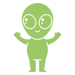 Personaje recortado de dibujos animados extraterrestres Diseño PNG