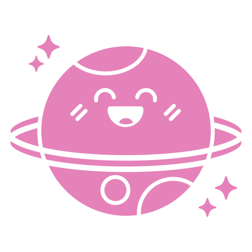 Space planet cut out cartoon character