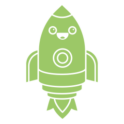Spacecraft cartoon cut out character PNG Design