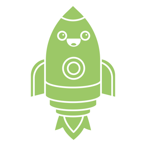 Spacecraft cartoon cut out character