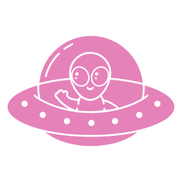 Spaceship alien cartoon cut out character PNG Design Transparent PNG