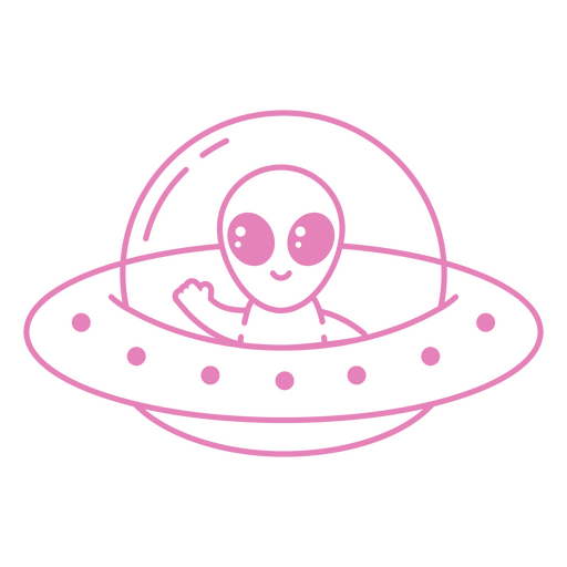 Personagem de desenho animado alienígena de nave espacial Desenho PNG