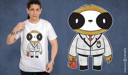 Business sloth character t-shirt design