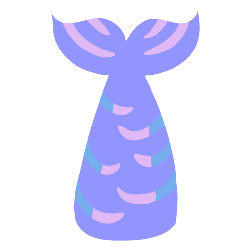 Cauda de sereia com listras azuis e rosa Desenho PNG